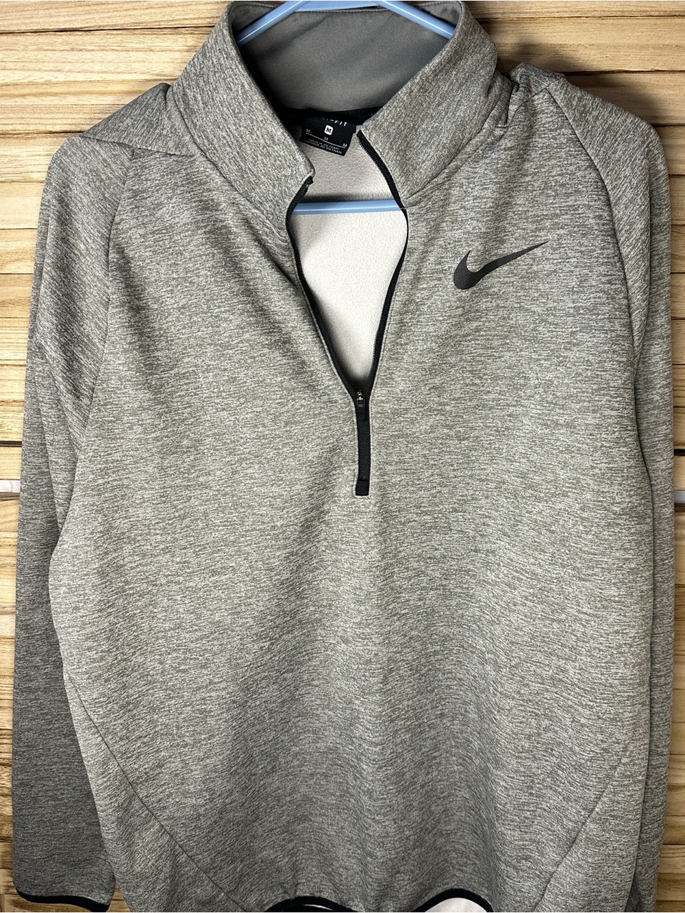 Nike Men’s Heather Gray Quarter-Zip Performance Jacket